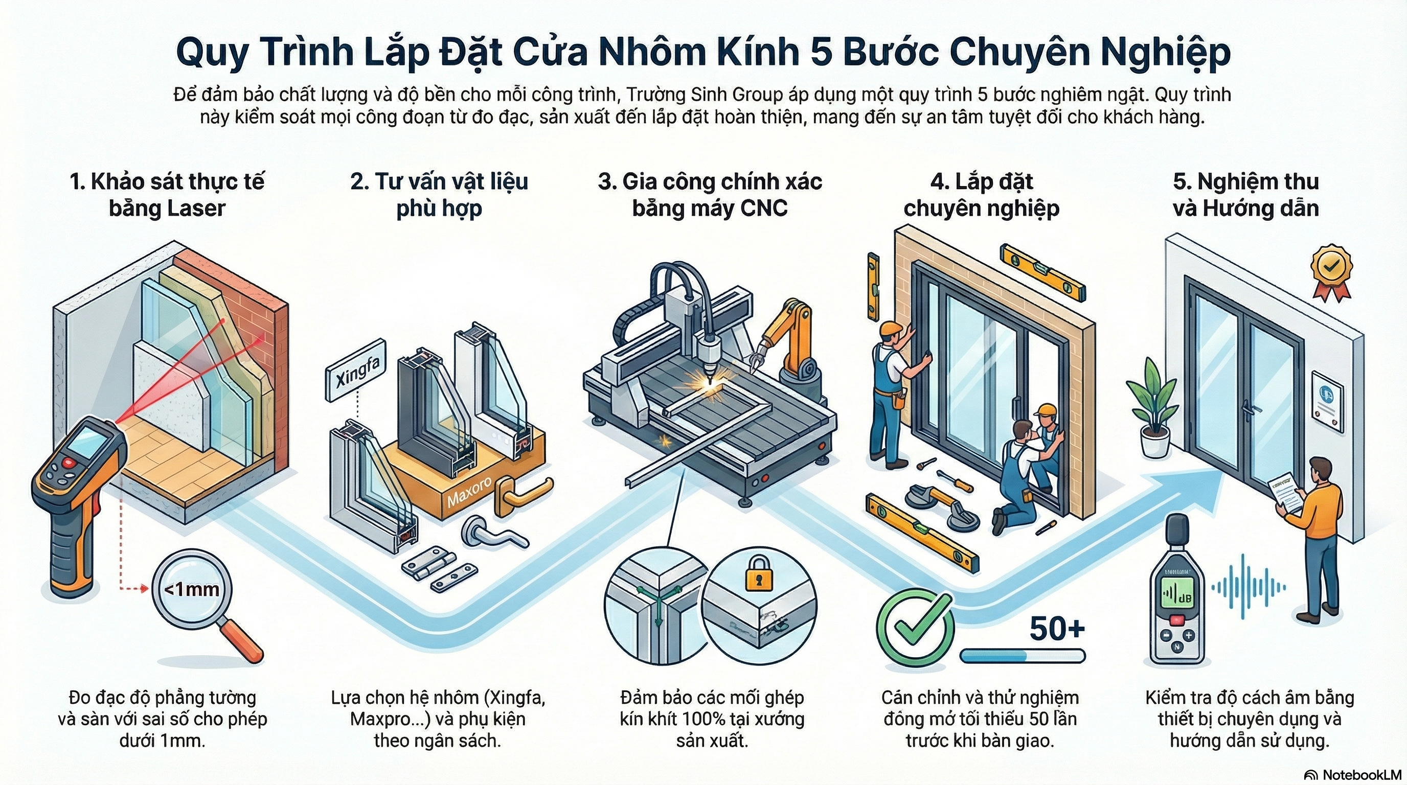 Quy trinh lap dat cua nhom kinh lua 4 canh